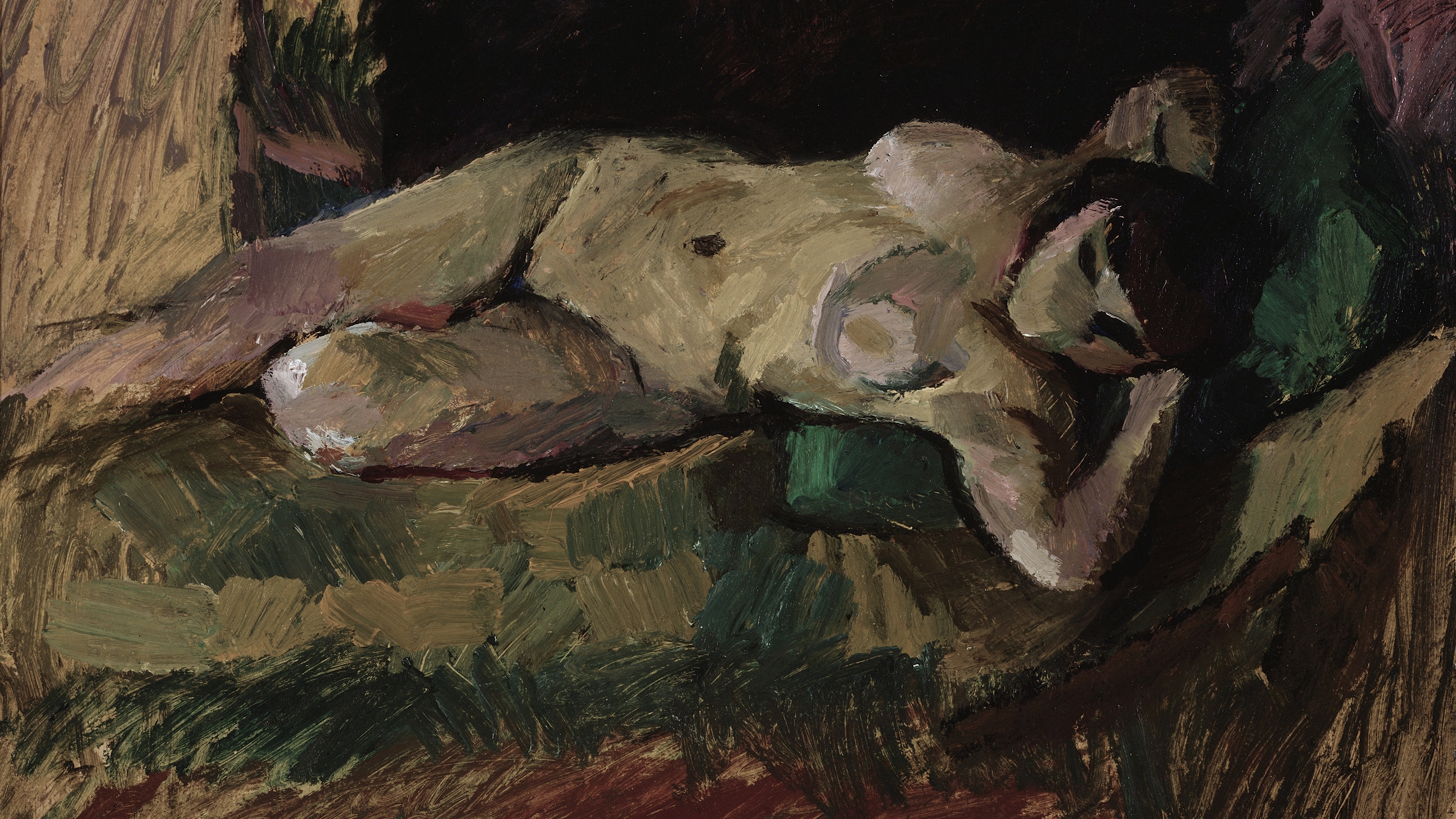 Dusk Figure in Ochre